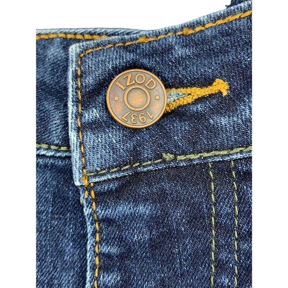 Mens Izod Comfort Stretch Dark Jeans 38 x 34 Long Straight Leg Fit 0513 - Picture 4 of 8